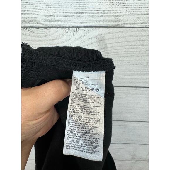 Old Navy Plus Size Black Linen Blend Faux Wrap Skort Size 3X - Picture 5 of 6